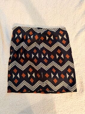 Geometric Print Mini Skirt
